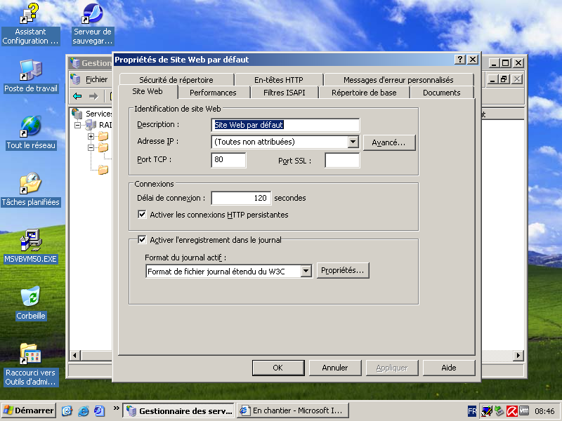 Configuration du site